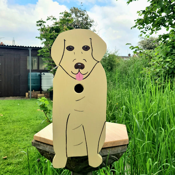 Handcrafted Labrador Dog Bird Box