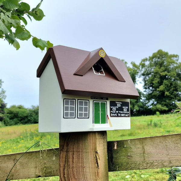 Personalised Cricket Pavilion Bird Box