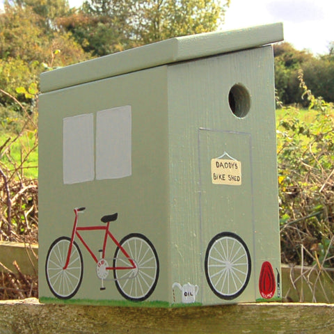 Personalised Bike Shed Bird Box - Lindleywood