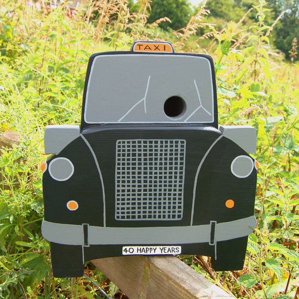 Personalised Taxi Bird Box - Lindleywood