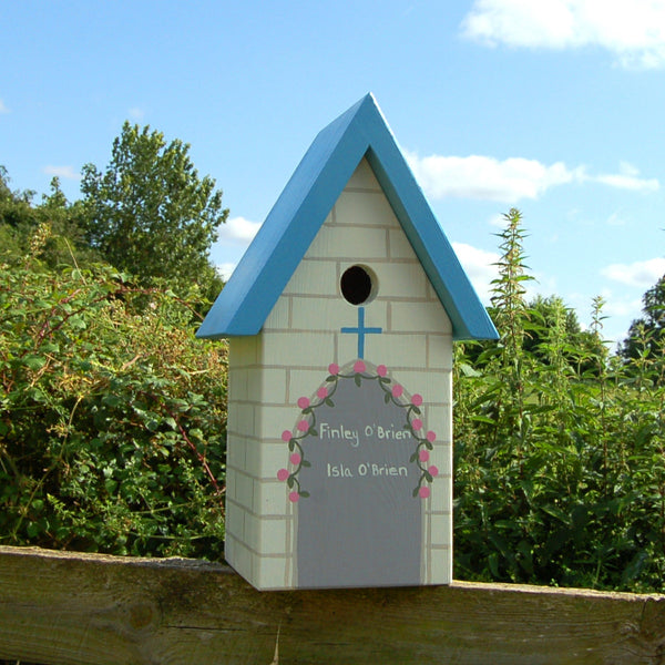 Personalised Christening Bird Box - Lindleywood