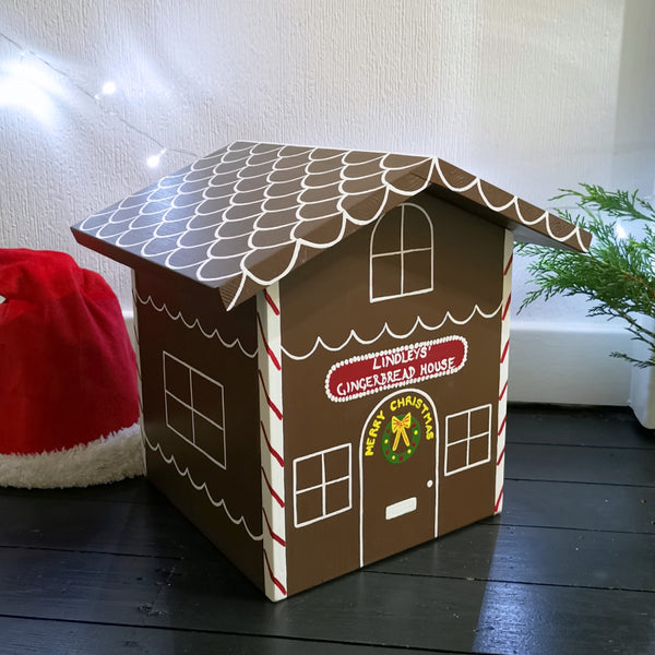 Gingerbread House Wooden Christmas Eve Box - Lindleywood
