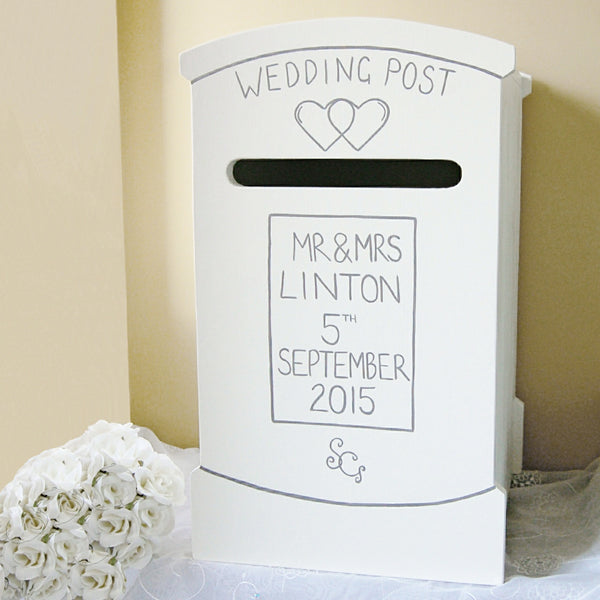 Personalised Lockable Wedding Post Box - Lindleywood