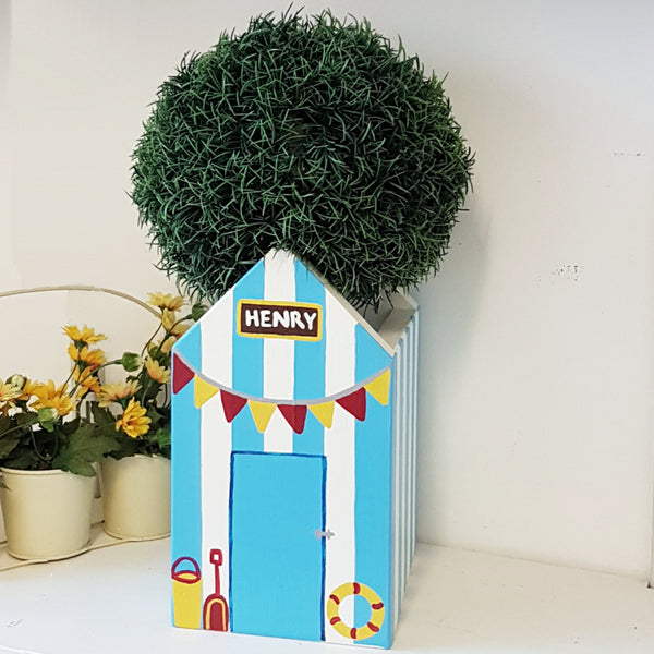 Personalised Beach Hut Mini Planter - Lindleywood