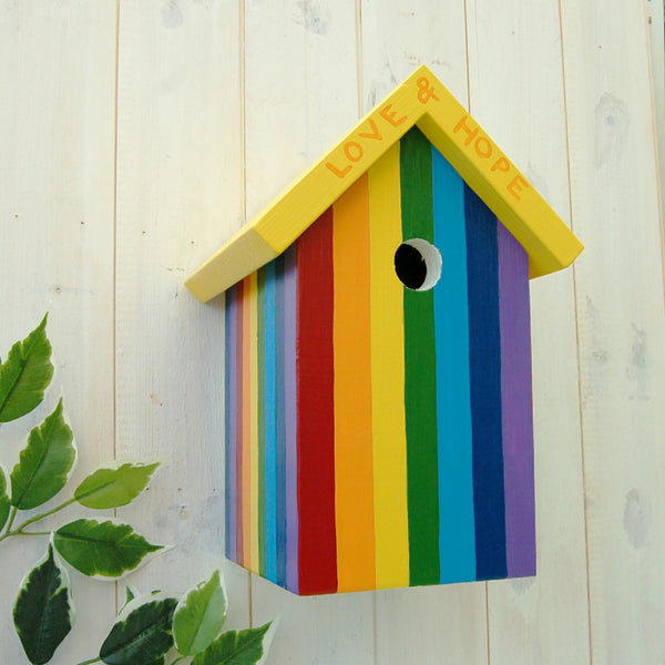 Personalised Rainbow Bird Box - Lindleywood