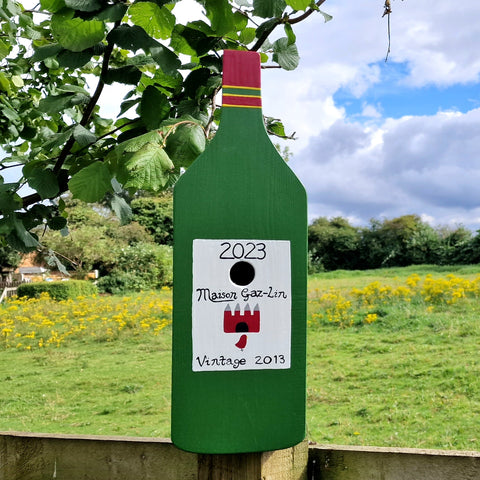 Personalised Wine Bottle Bird Box