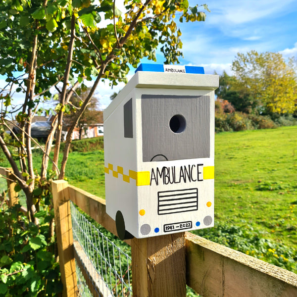 Personalised Ambulance Bird Box