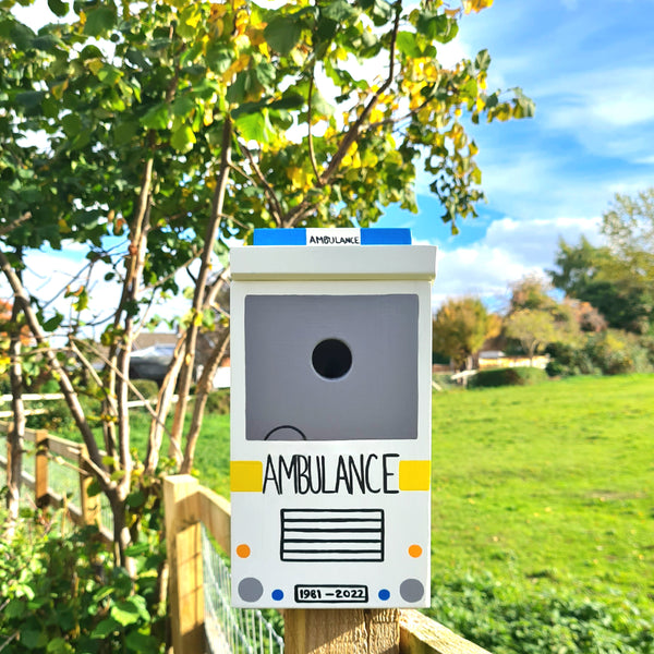 Personalised Ambulance Bird Box