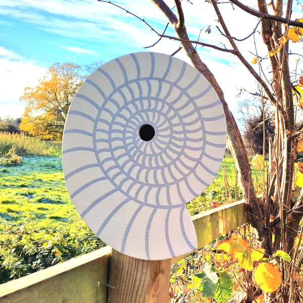 Handcrafted Ammonite Fossil Bird Box