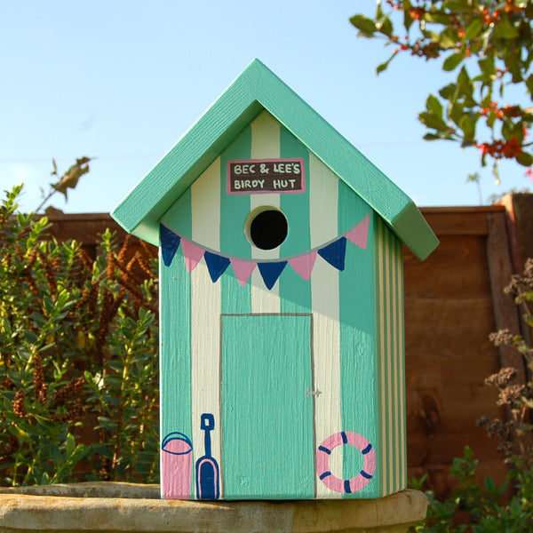 Personalised Beach Hut Bird Box