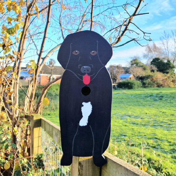 Handcrafted Labrador Dog Bird Box