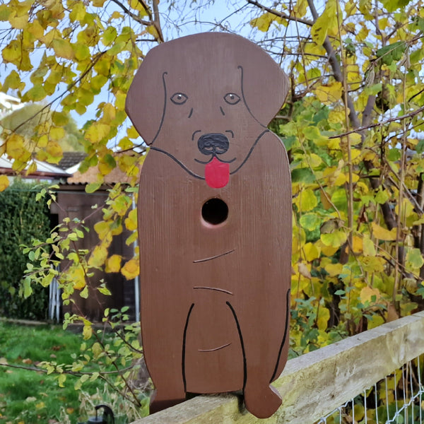 Handcrafted Labrador Dog Bird Box