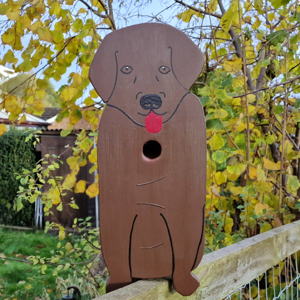 Handcrafted Labrador Dog Bird Box