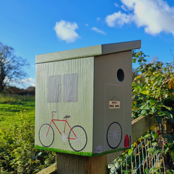 Personalised Bike Shed Bird Box