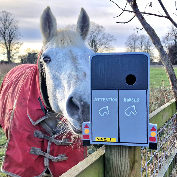 Personalised Horse Trailer Bird Box
