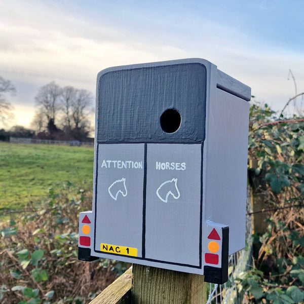 Personalised Horse Trailer Bird Box