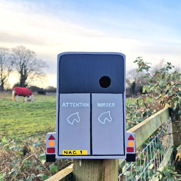 Personalised Horse Trailer Bird Box