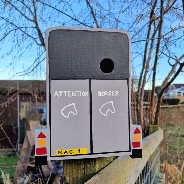 Personalised Horse Trailer Bird Box