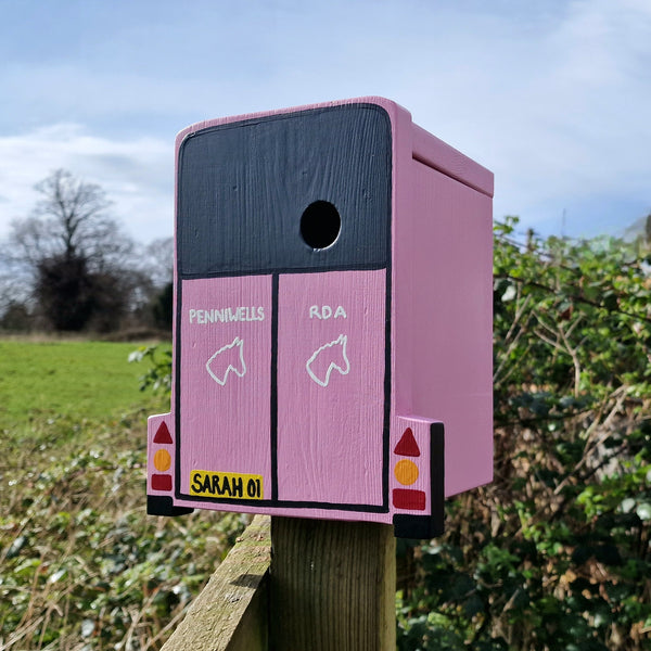 Personalised Horse Trailer Bird Box