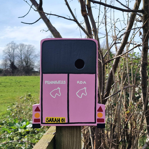 Personalised Horse Trailer Bird Box
