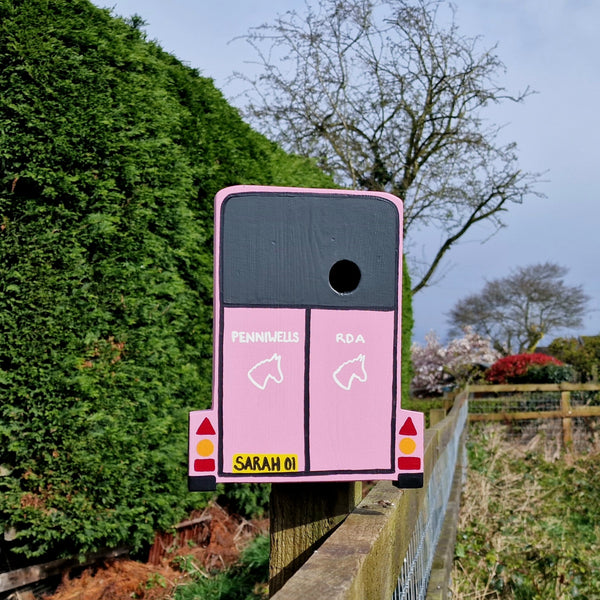 Personalised Horse Trailer Bird Box