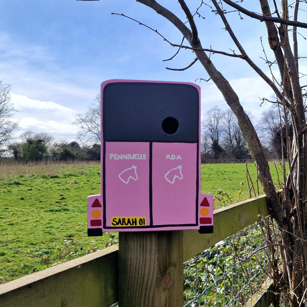 Personalised Horse Trailer Bird Box