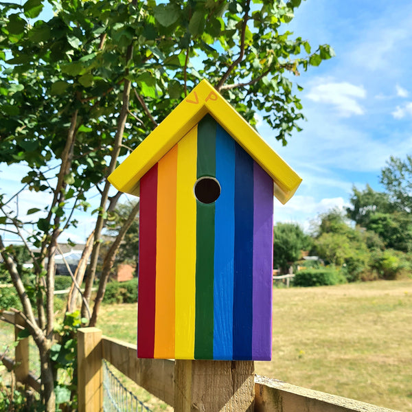 Personalised Rainbow Bird Box