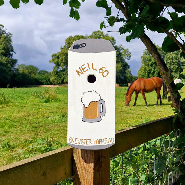 Personalised Beer Can Bird Box