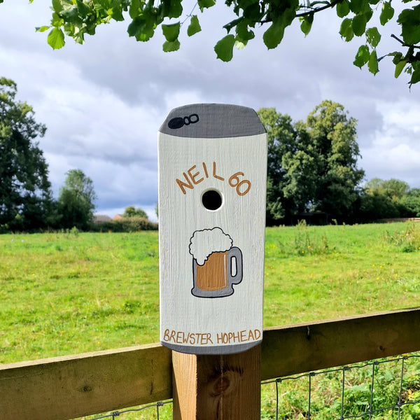 Personalised Beer Can Bird Box