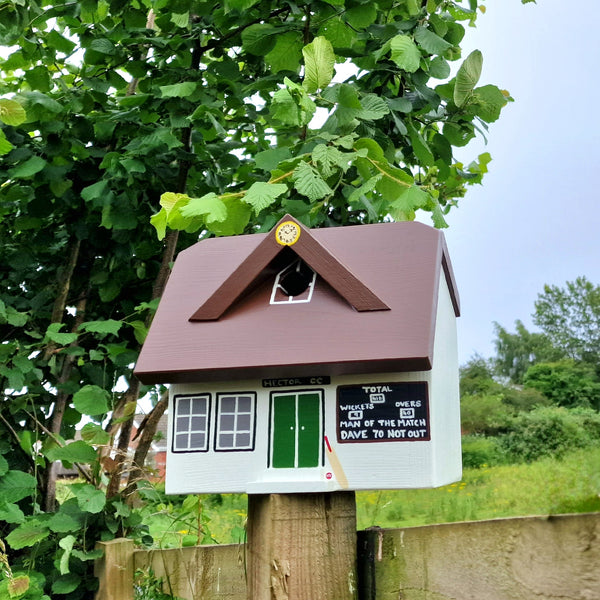 Personalised Cricket Pavilion Bird Box