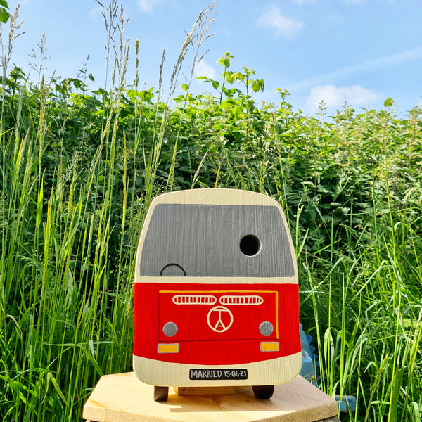 Personalised Bay Campervan Bird Box