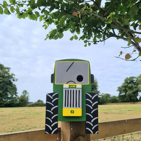 Personalised Tractor Bird Box