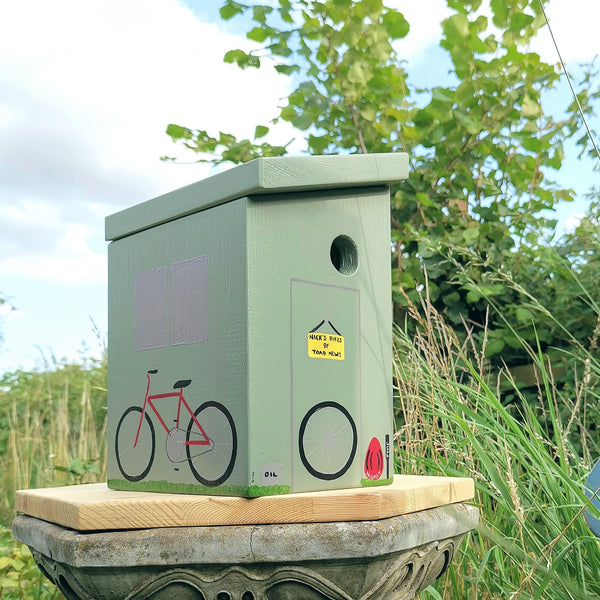 Personalised Bike Shed Bird Box - Lindleywood