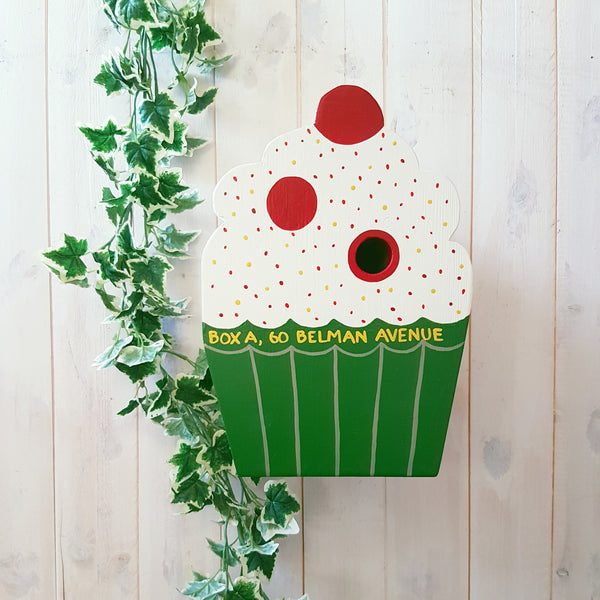 Personalised Cupcake Bird Box - Lindleywood