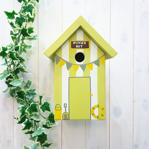 Personalised Beach Hut Bird Box - Lindleywood