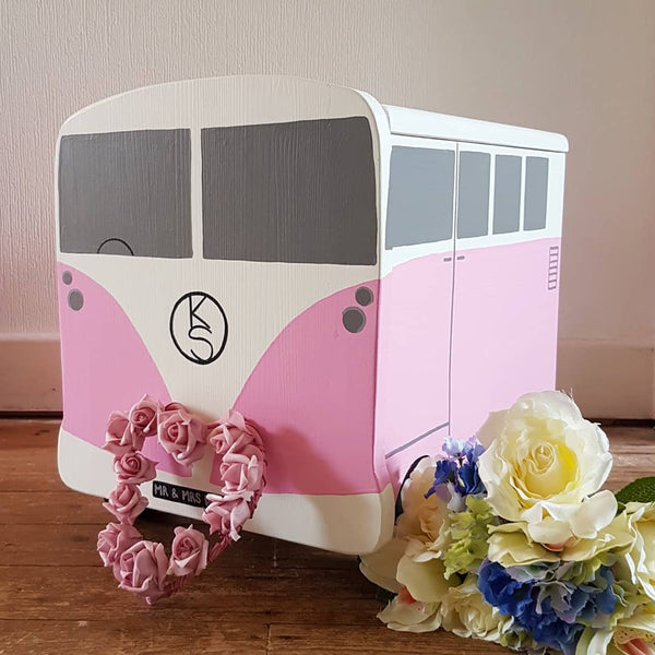 Campervan Personalised Wedding Post Box - Lindleywood