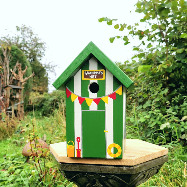 Personalised Beach Hut Bird Box - Lindleywood