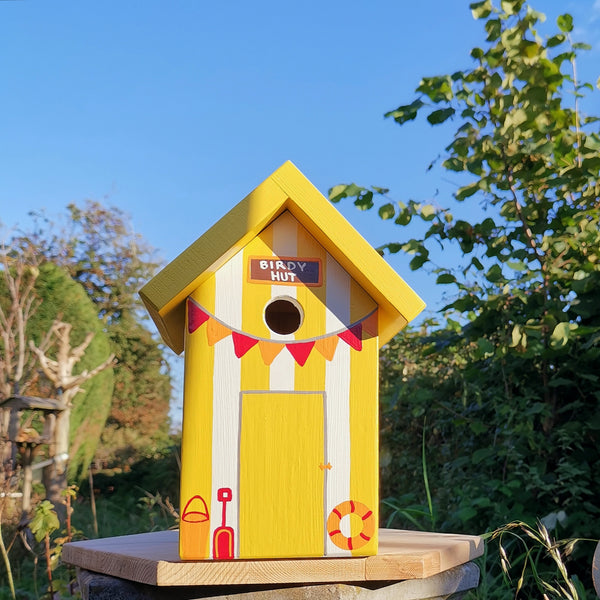 Personalised Beach Hut Bird Box - Lindleywood