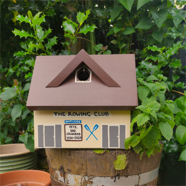 Personalised Rowing Club Bird Box