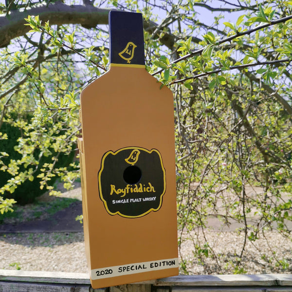 Personalised Whisky Bottle Bird Box - Lindleywood