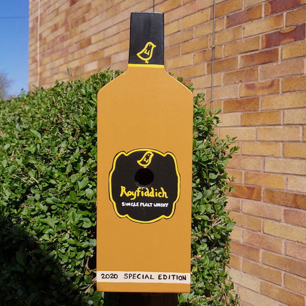 Personalised Whisky Bottle Bird Box - Lindleywood