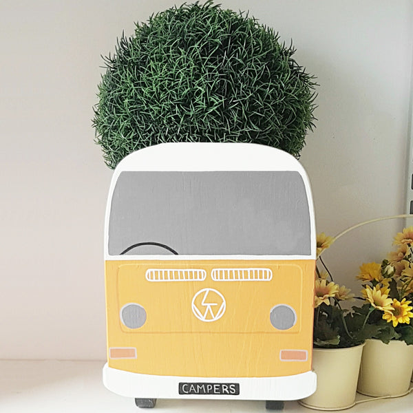 Personalised Bay Campervan Mini Planter - Lindleywood