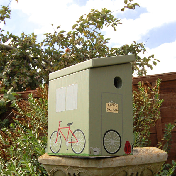 Personalised Bike Shed Bird Box - Lindleywood