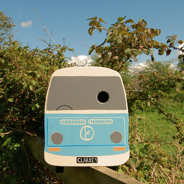 Personalised Bay Campervan Bay Bird Box - Lindleywood