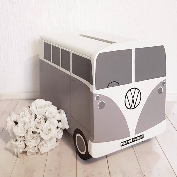 Campervan Personalised Wedding Post Box - Lindleywood