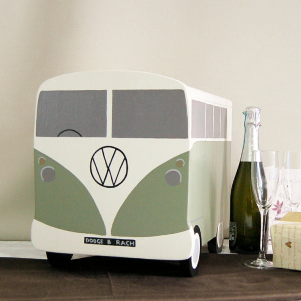 Campervan Personalised Wedding Post Box - Lindleywood