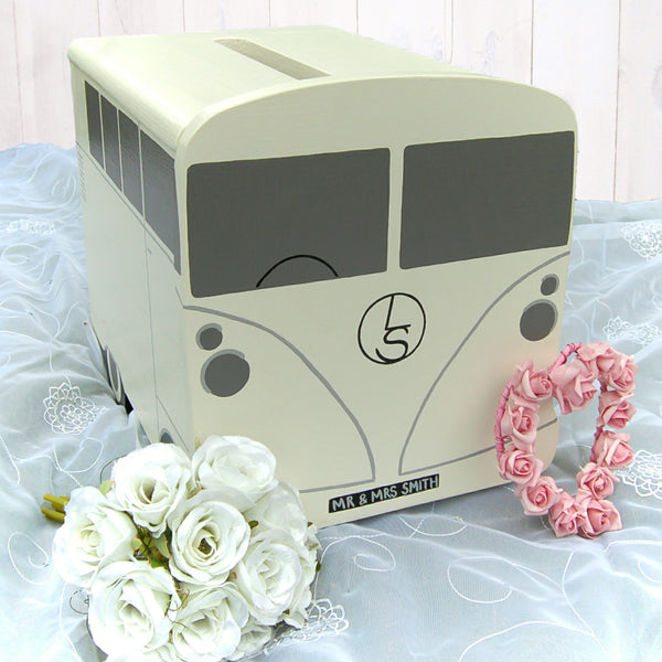 Campervan Personalised Wedding Post Box - Lindleywood