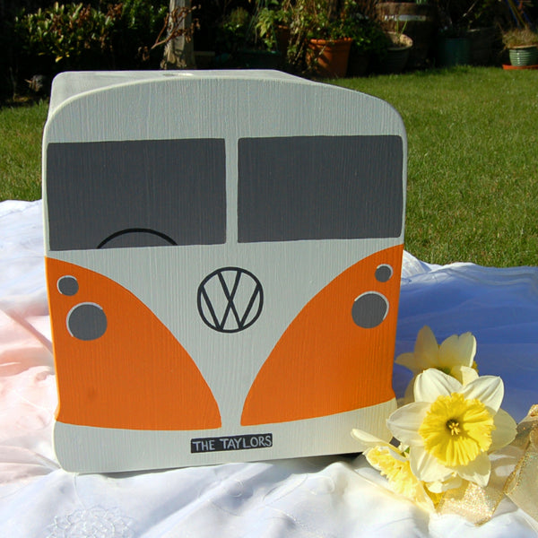 Campervan Personalised Wedding Post Box - Lindleywood