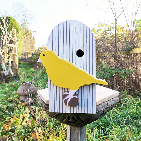 Handcrafted Canary and Cage Bird Box - Lindleywood