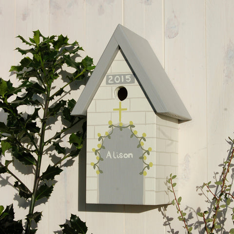 Personalised Christening Bird Box - Lindleywood